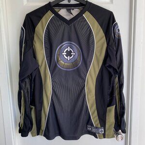 Smart Parts 2X Paintball Jersey Long Sleeve Black & Olive Green 100% Polyester A